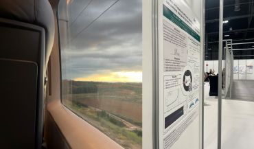 View from the train and at poster session.